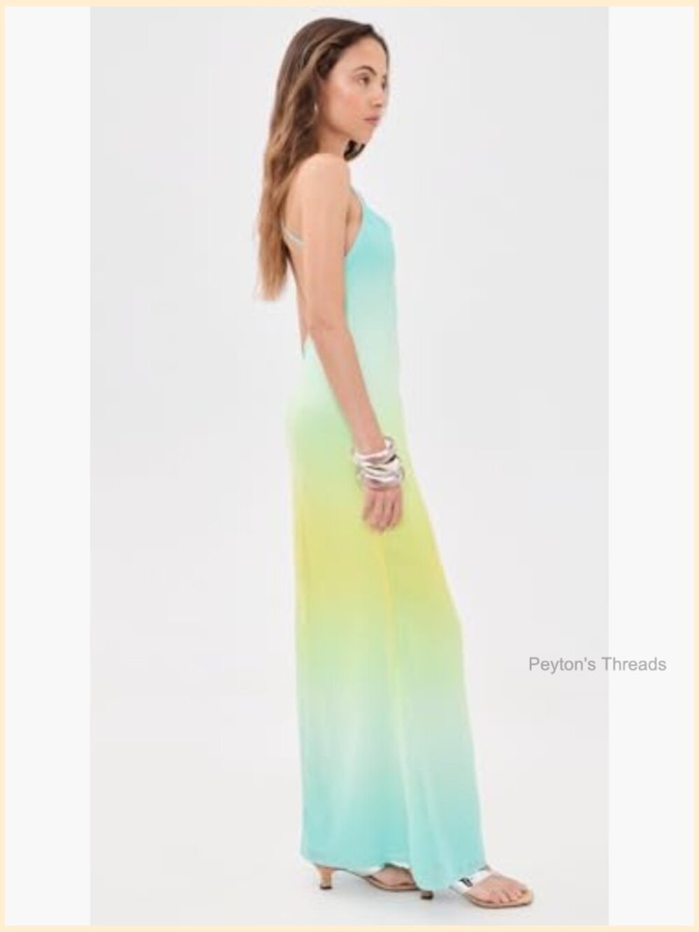 Sequin Maxi Dress with Adjustable Straps - Picture 4 of 6
